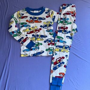 Hanna Andersson Blue Trim Car Print Pajamas